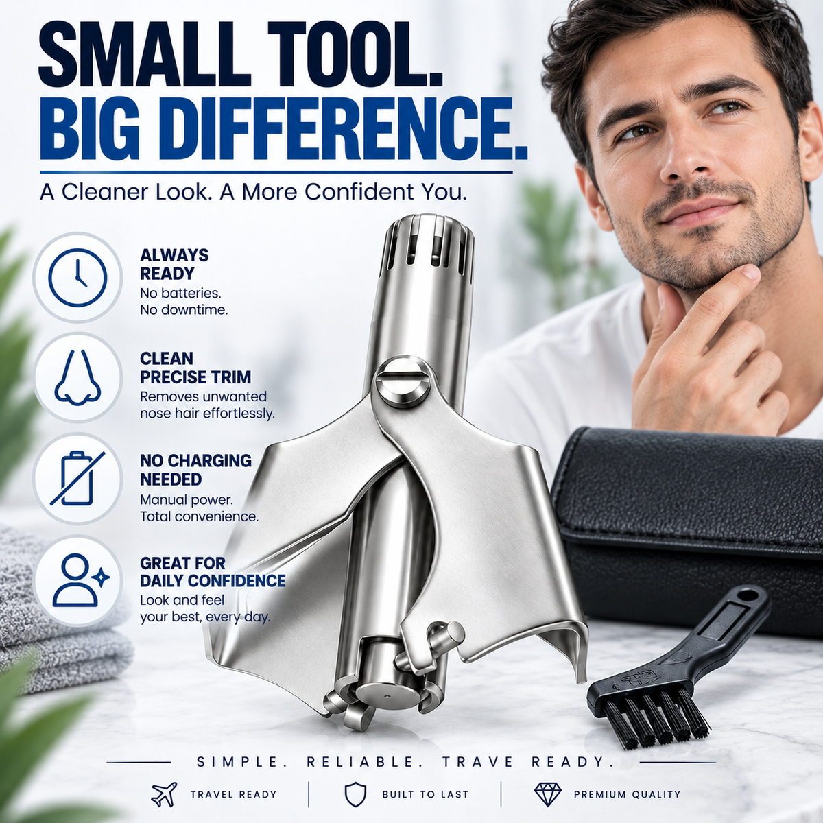 ✂️ Manual Nose Hair Trimmer