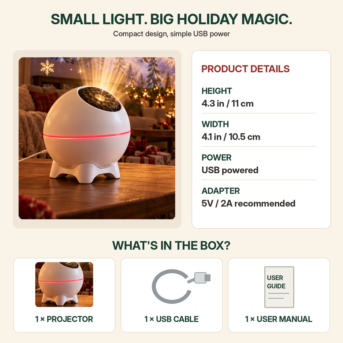 š Christmas Projection Night Light ā Bring Holiday Magic Home