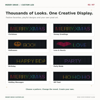 Merry Drive Custom LED Display