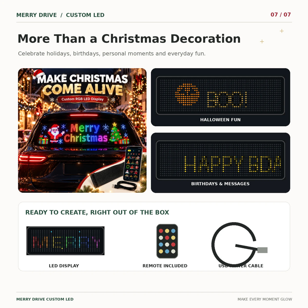 Merry Drive Custom LED Display