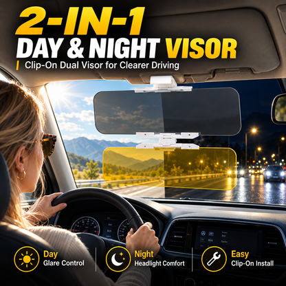 🚗 Universal Day & Night Anti-Glare Car Visor