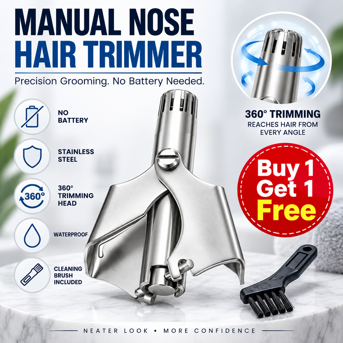 ✂️ Manual Nose Hair Trimmer