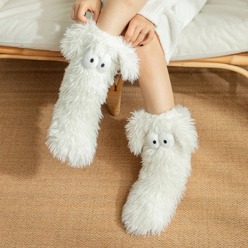 Monster slipper socks for cozy home lounging