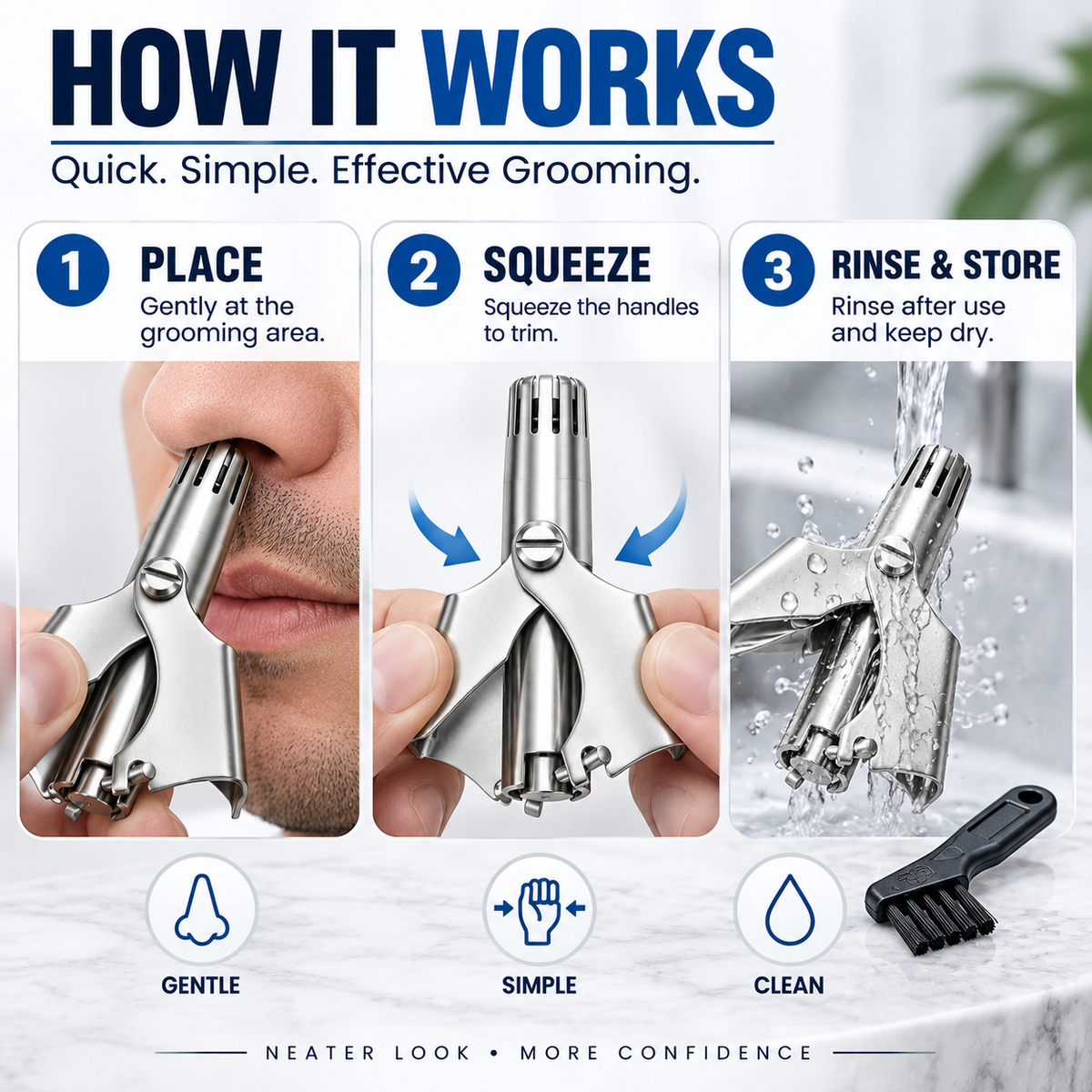 ✂️ Manual Nose Hair Trimmer