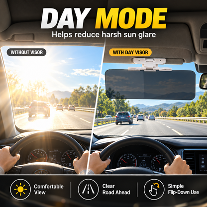 🚗 Universal Day & Night Anti-Glare Car Visor