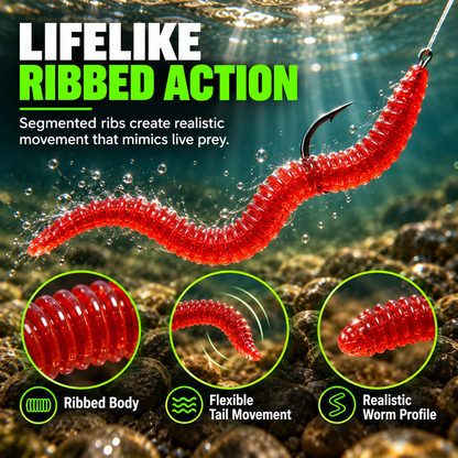 Shrimp-Scented Soft Worm Fishing Lures 🎣