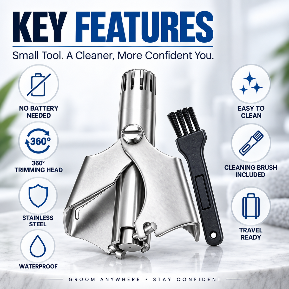 ✂️ Manual Nose Hair Trimmer