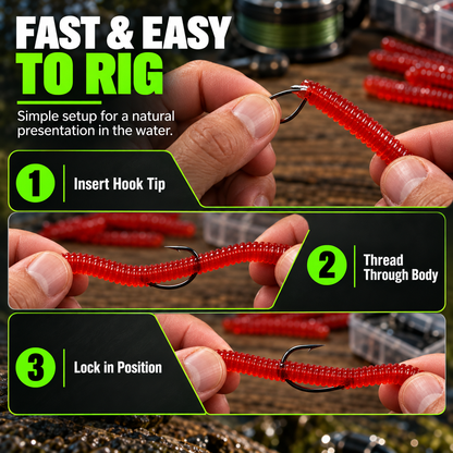 Shrimp-Scented Soft Worm Fishing Lures 🎣