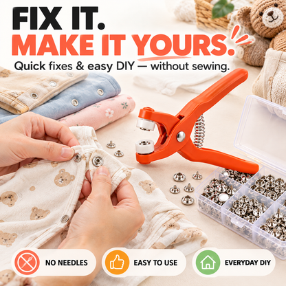 🧵 No-Sew Snap Button Kit – Add Snaps in Seconds ⚡ | 🔥 Limited-Time 50% OFF