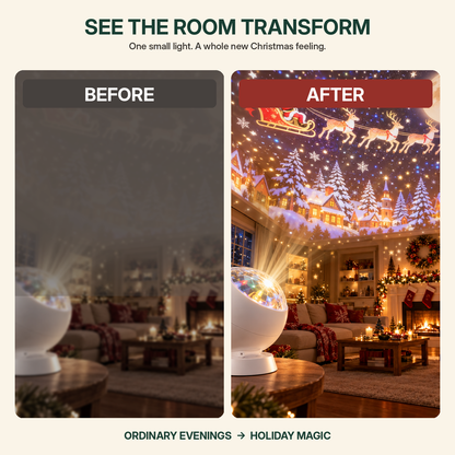 🎄 Christmas Projection Night Light – Bring Holiday Magic Home
