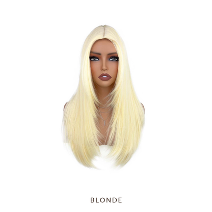 ✨ 26 Layered Synthetic Wig – Natural Middle Part