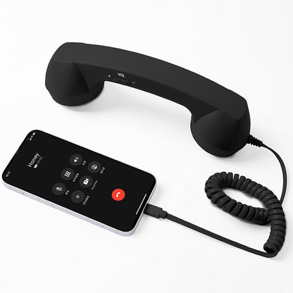📞 Retro Phone Handset for USB-C Phones – Plug In & Make Calls Fun Again